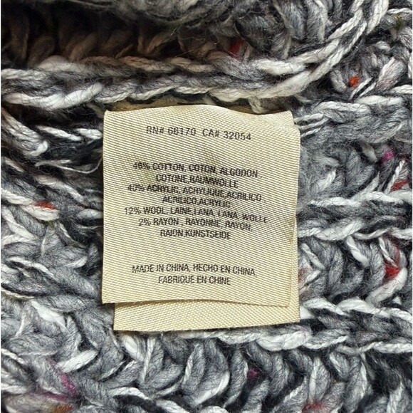 anthropologie MOTH Marled Knit Sleeveless Rolled Neck Sweater Gray, Size XS - Picture 5 of 9